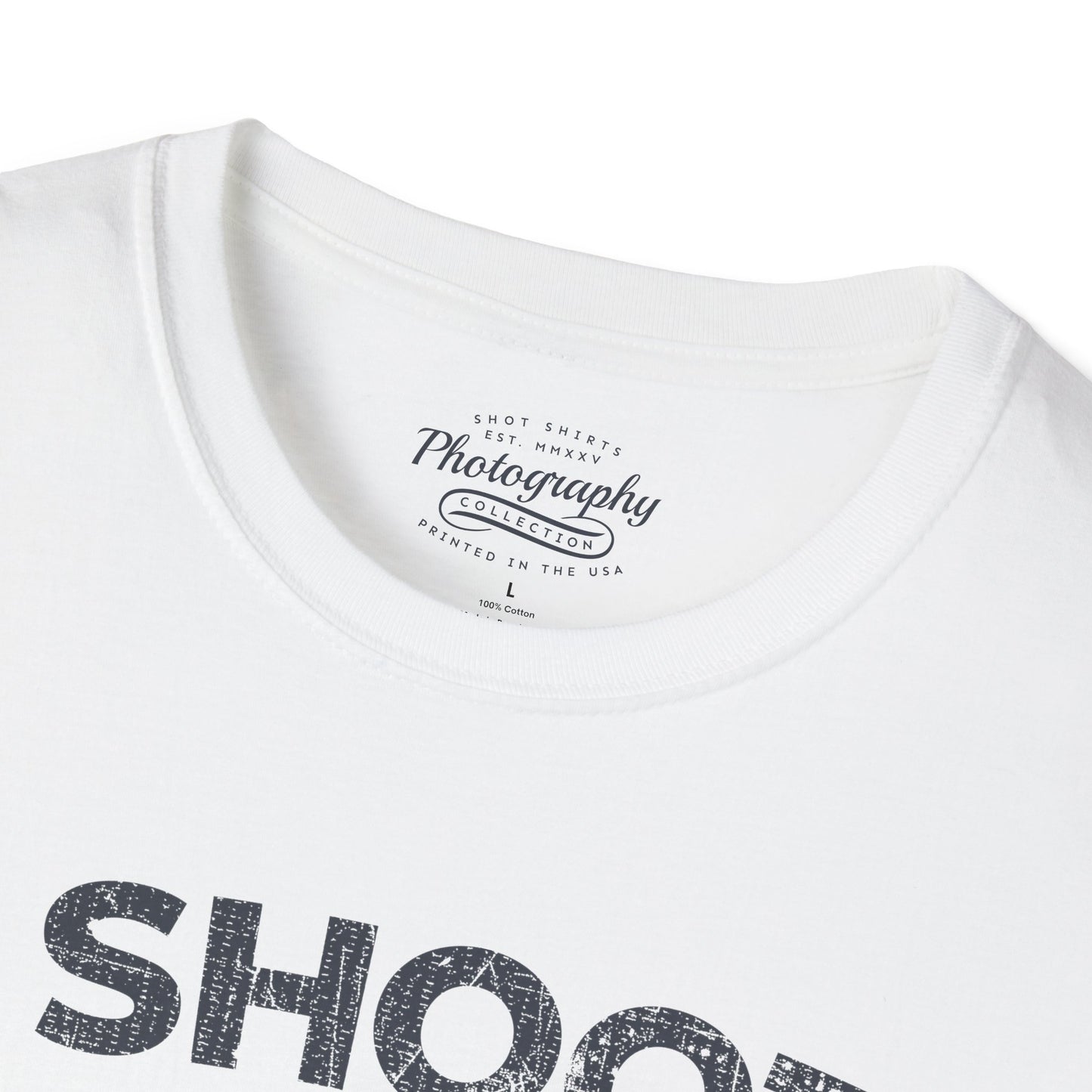 0047. I Shoot People Hand Drawn Retro Photo Camera Unisex T-Shirt