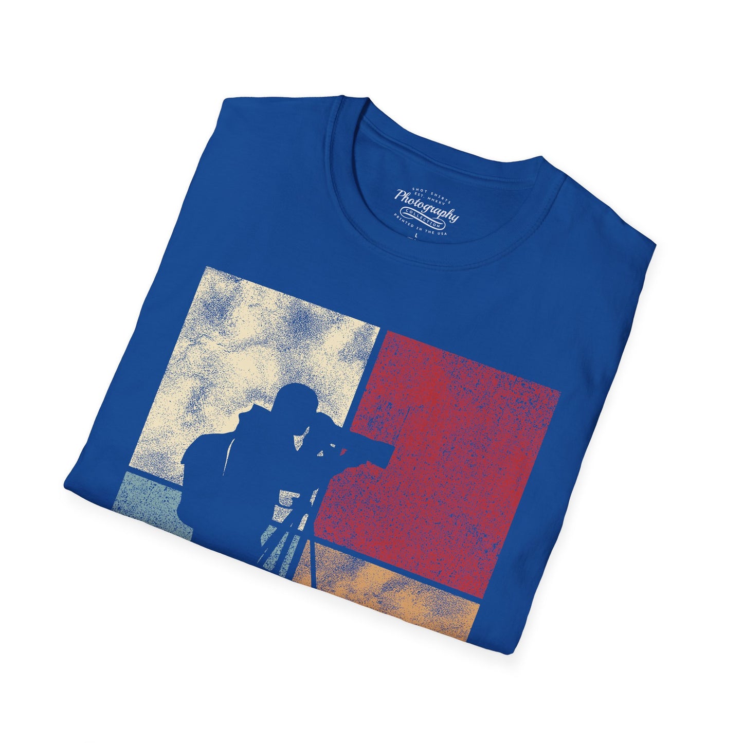 0026. Colored Silhouette Of A Photographer Unisex T-Shirt