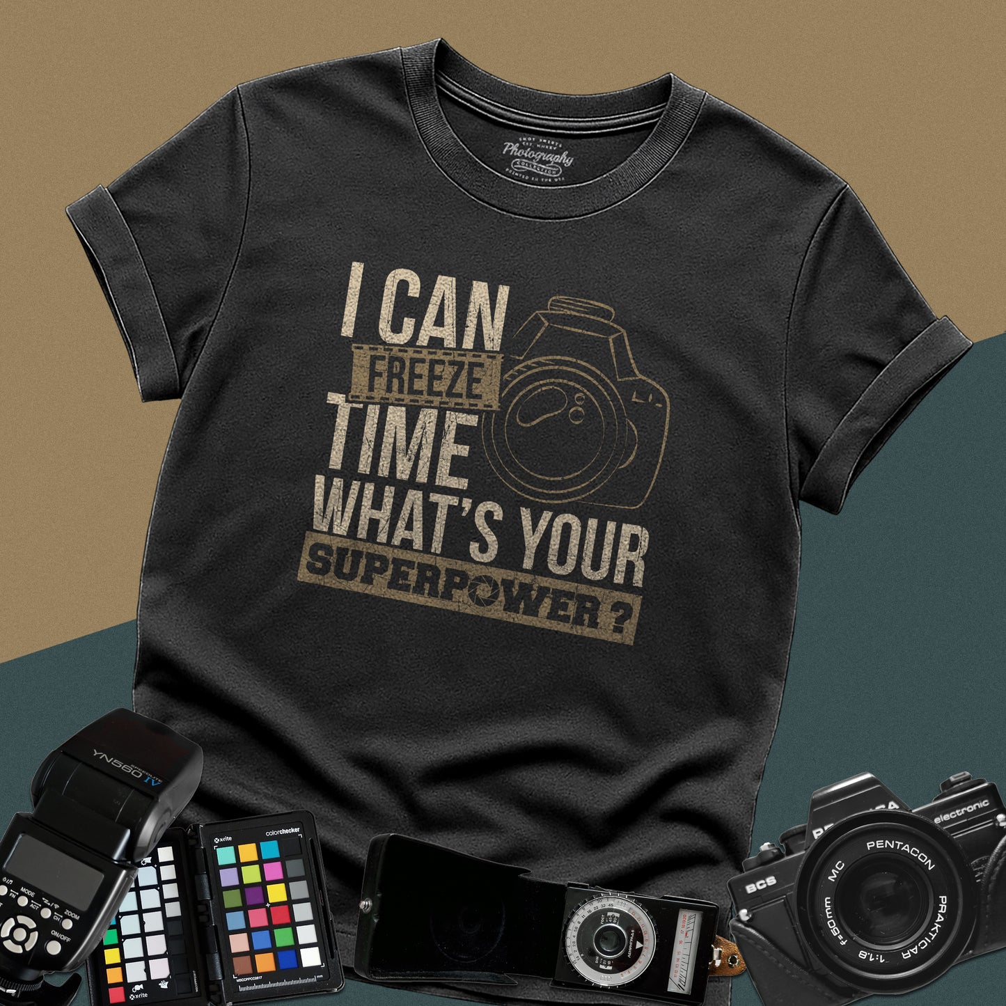 0088. I Can Freeze Time What's Your Superpower? Photo Camera Unisex T-Shirt