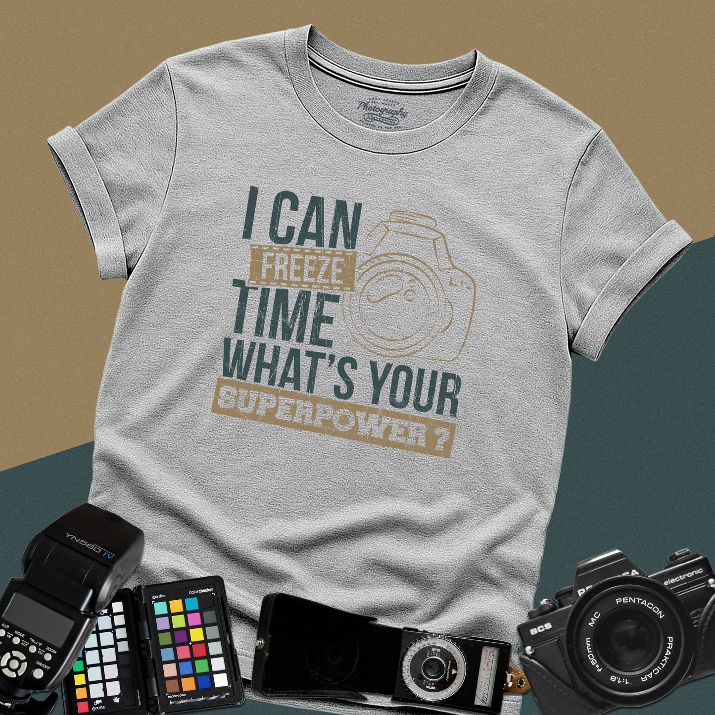 0088. I Can Freeze Time What's Your Superpower? Photo Camera Unisex T-Shirt