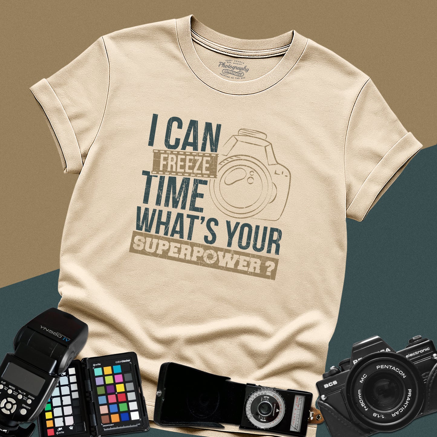 0088. I Can Freeze Time What's Your Superpower? Photo Camera Unisex T-Shirt
