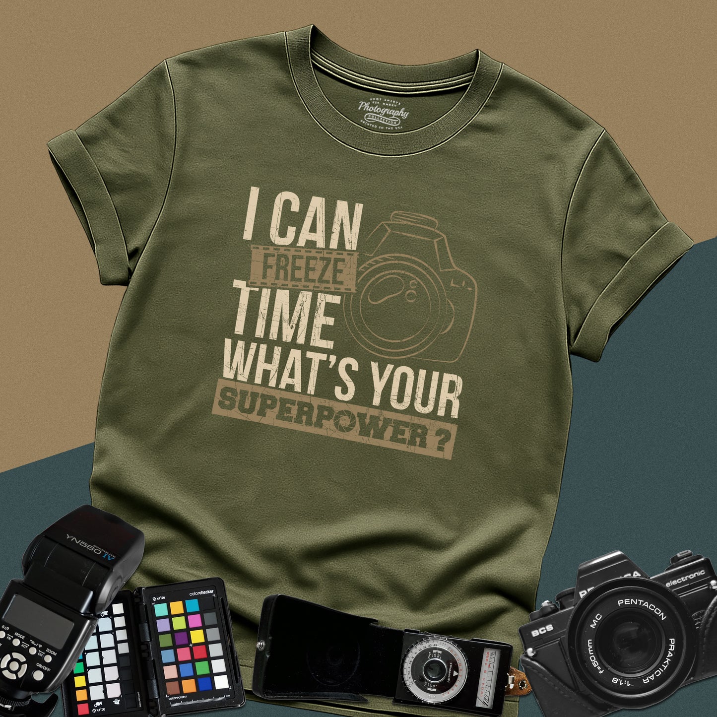 0088. I Can Freeze Time What's Your Superpower? Photo Camera Unisex T-Shirt