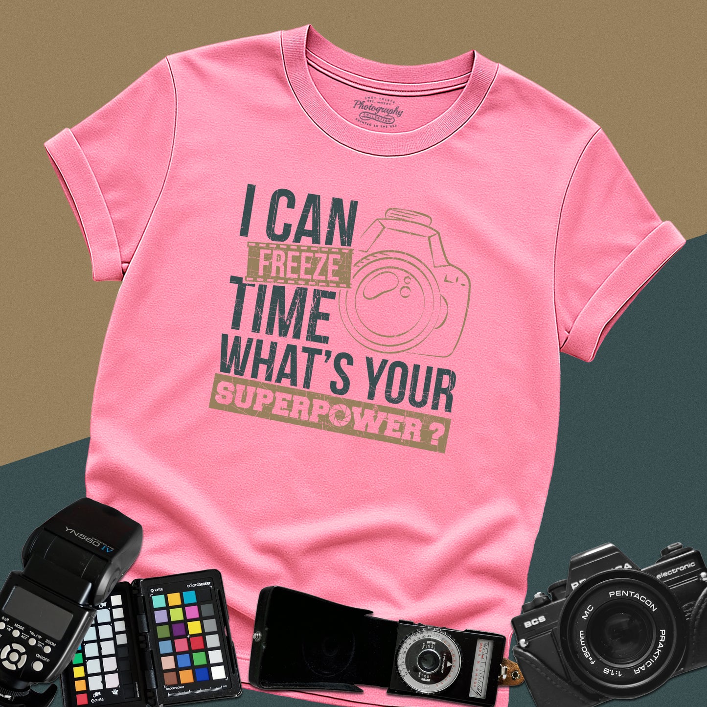 0088. I Can Freeze Time What's Your Superpower? Photo Camera Unisex T-Shirt