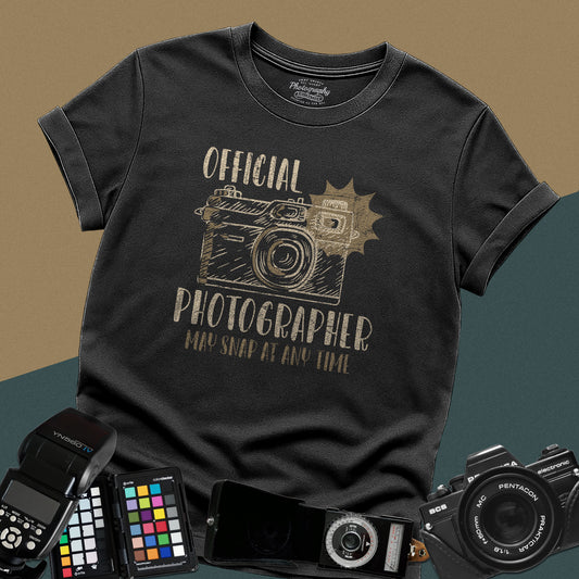 0090. Official Photographer May Snap At Any Time Photo Camera Unisex T-Shirt