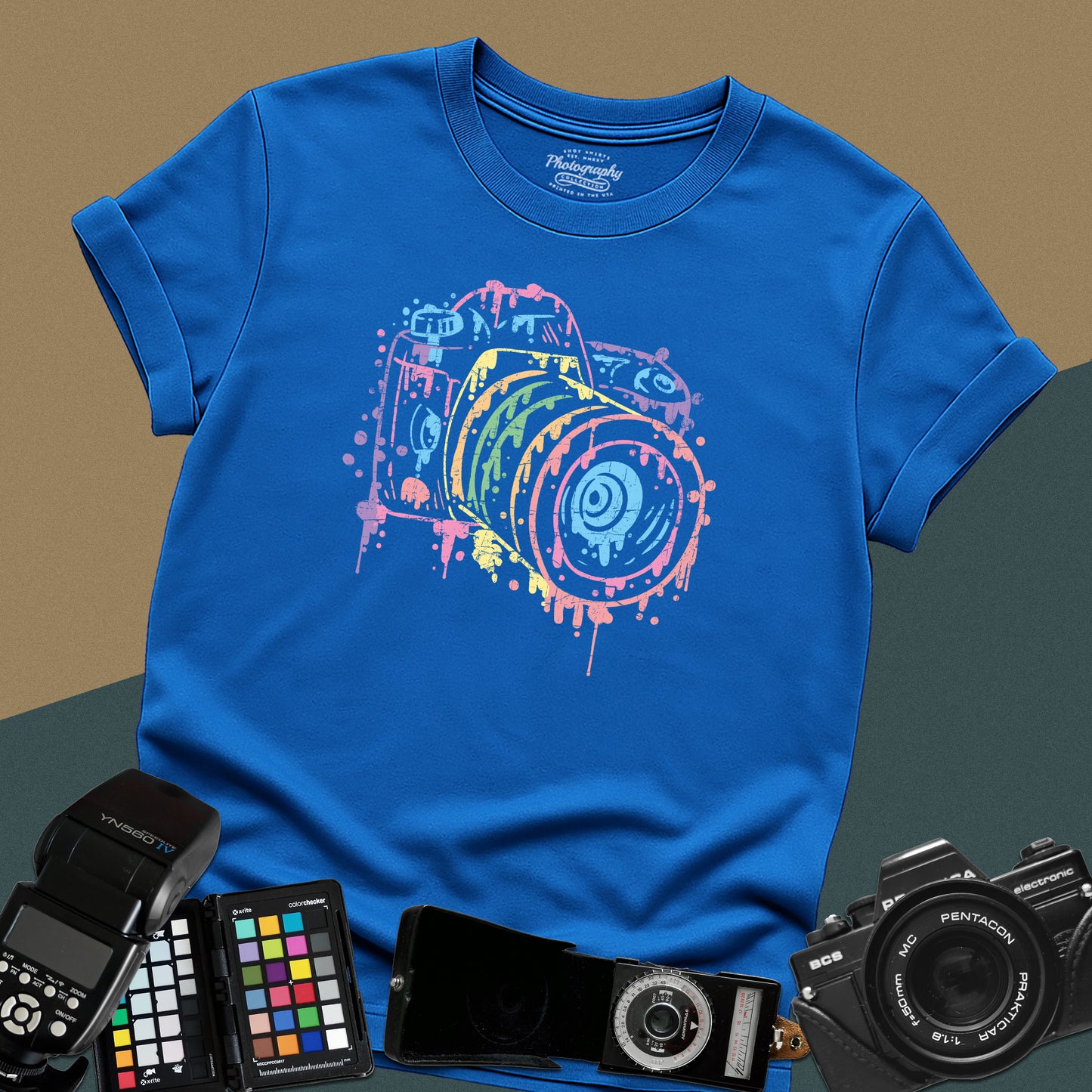 0096. Watercolor Painted Photo Camera Unisex T-Shirt