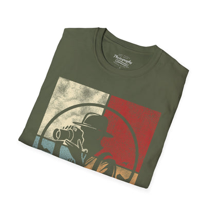 0024. Colored Silhouette Of A Photographer Unisex T-Shirt
