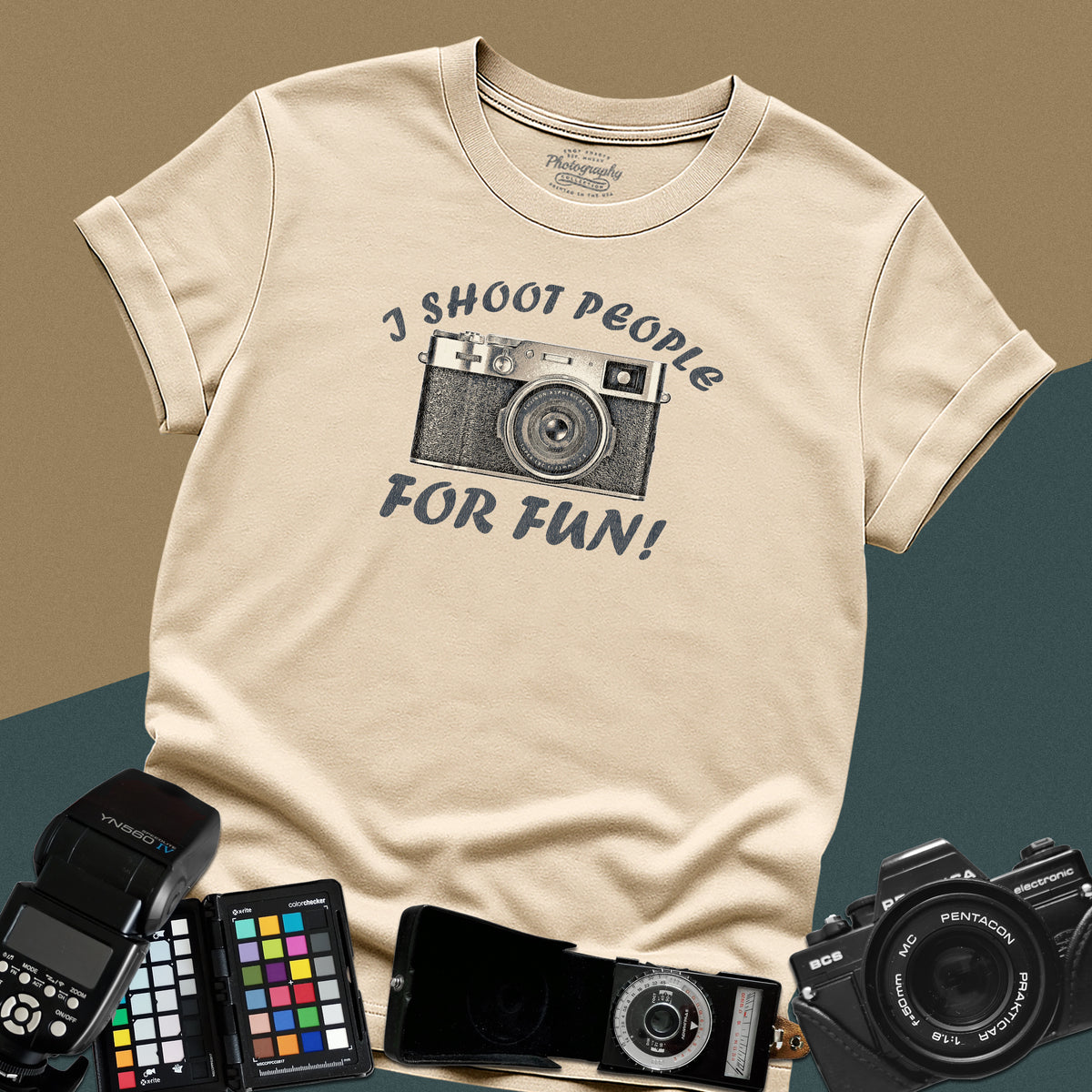 I Shoot People For Fun Funny Photographer Retro Camera T Shirt