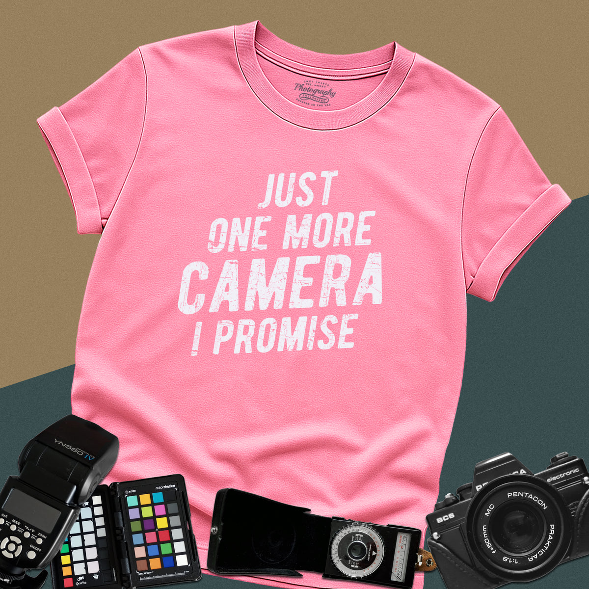 Just One More Camera I Promise Funny Photography Graphic T-Shirt