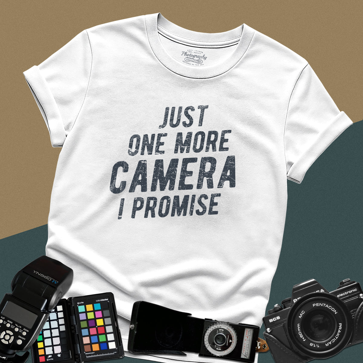 Just One More Camera I Promise Funny Photography Graphic T-Shirt