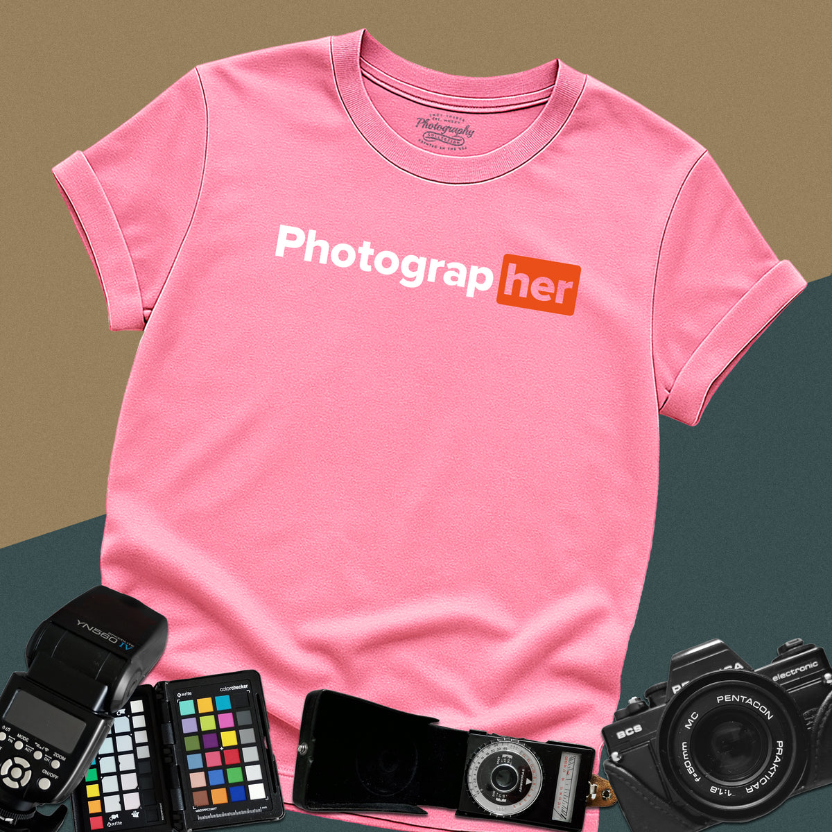 Photographer Funny Adult Web Parody Wordplay Graphic T-Shirt